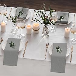Ruvanti Linen Napkins Set of 6, 18x18 Cloth