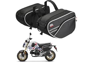 KEMIMOTO Motorcycle Saddlebags Bag Expandable 24-30L (15L*2) Compatible with Ninja500 400 Grom 2025 2024 2023 2022 Navi Z125 Dirt Bike Dual Sport Mini Motorcycle Sport Bike Side Bags