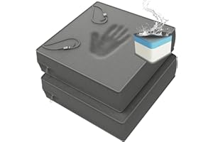 YENING 24x24 Memory Foam Outdoor Chair Cushions Waterproof 4 Inch Extra Thick Patio Seat Pads for Furniture Grey Set of 2