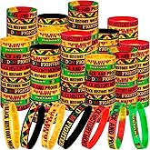 Moon Boat 74PCS Black History Month Decorations Bracelets: Silicone Rubber Wristbands Bulk Gifts African Party Favors