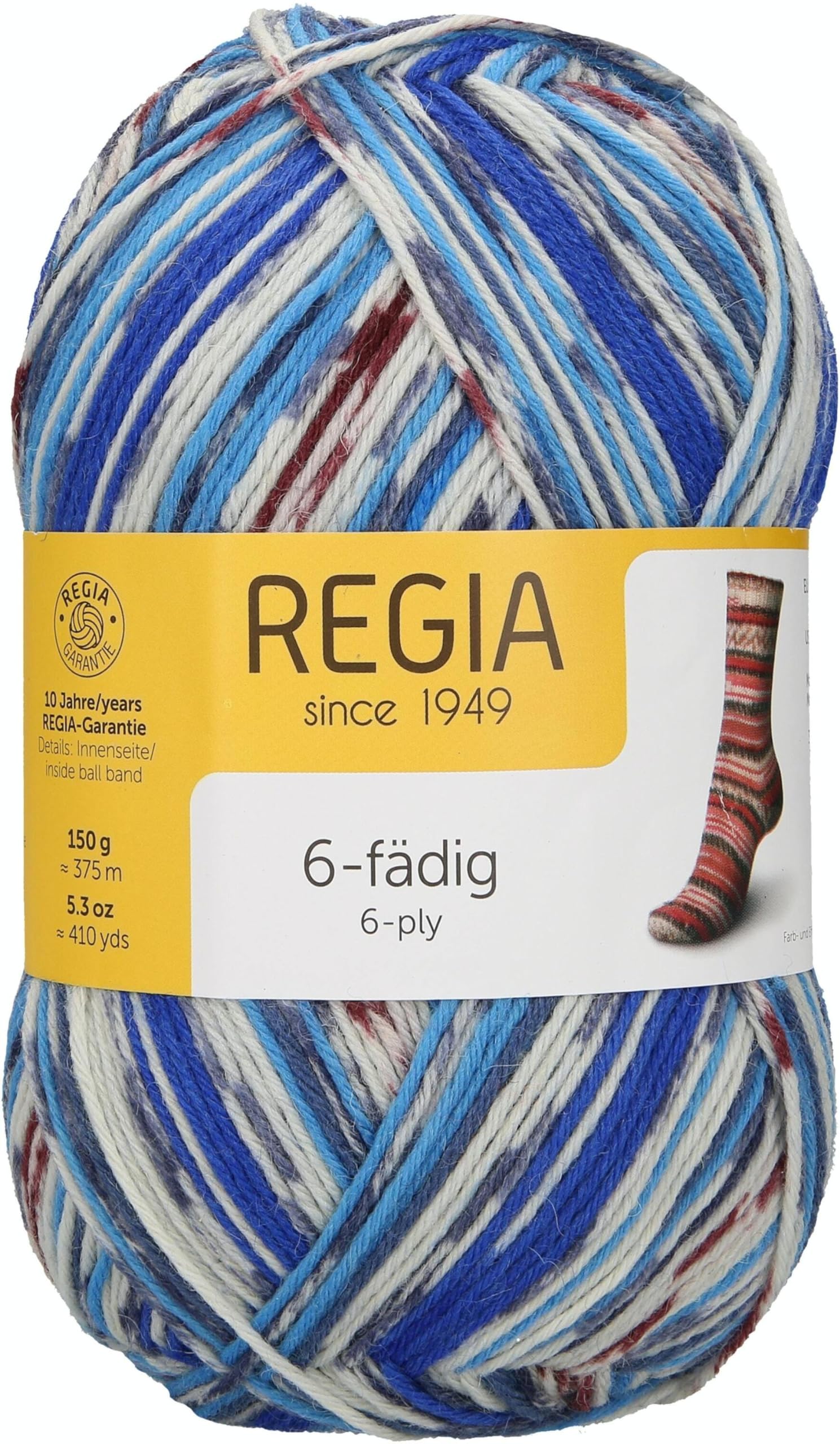 Schachenmayr Regia 6-Ply Colour, 150 g Snowstorm Colour Hand Knitting Yarn