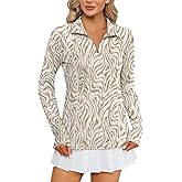 LOMON Women Long Sleeve Shirts Sun Protection 1/4 Zip Summer Quick Dry Hiking Shirts Quarter Zip Pullover for Women