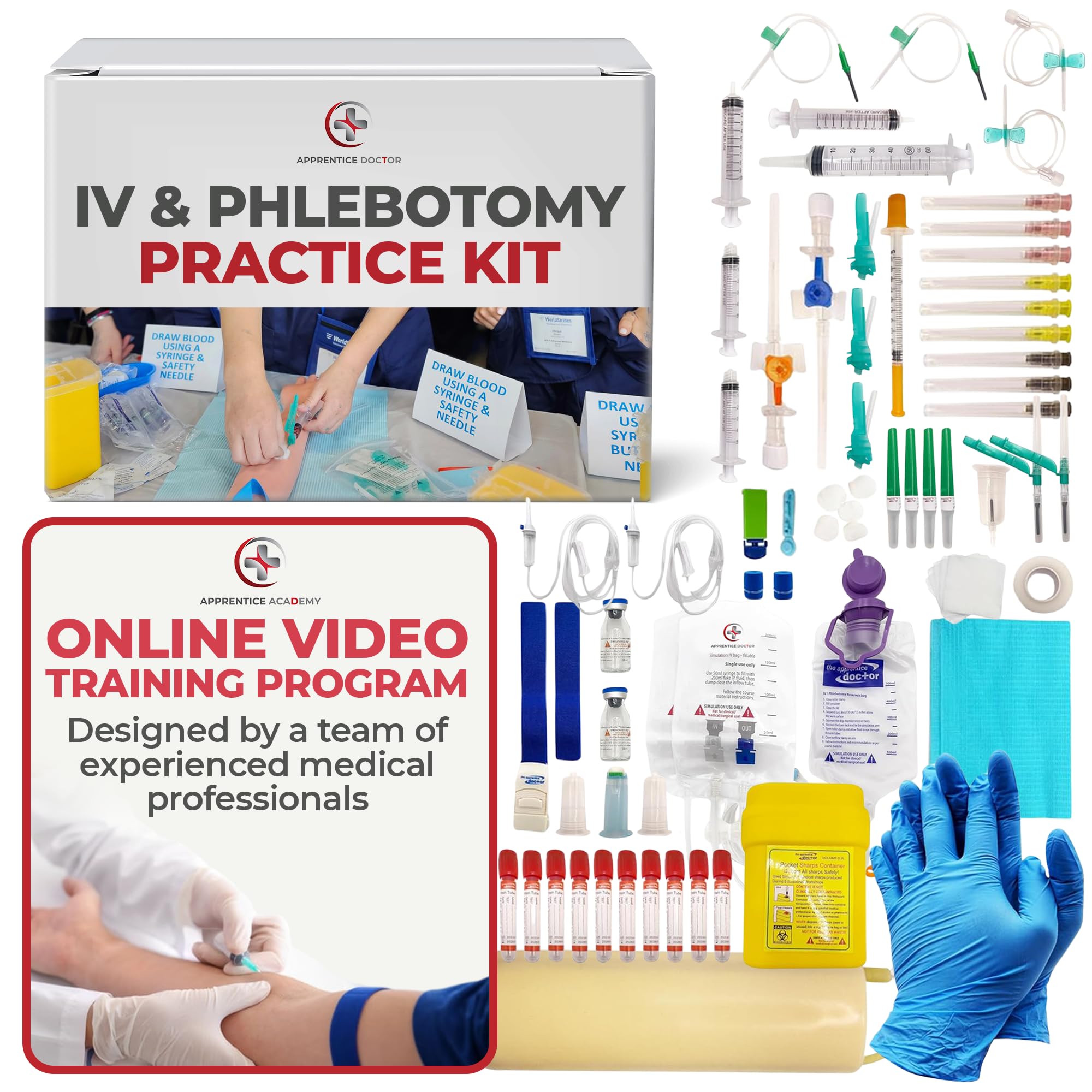 Photo 1 of The Apprentice Doctor Phlebotomy Practice Arm Kit with Online Learning – Skill-Building Model Arm for Students, Beginners & Home Study