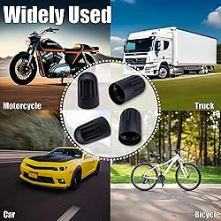 MEAJOO 15PCS TPMS Tire Valve Long Stem Caps, Black
