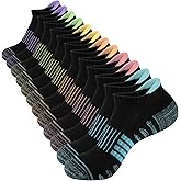 COOPLUS 6 Pairs Ankle Socks Womens Athletic Thick Cushioned Cotton Running Low Cut Tab Socks