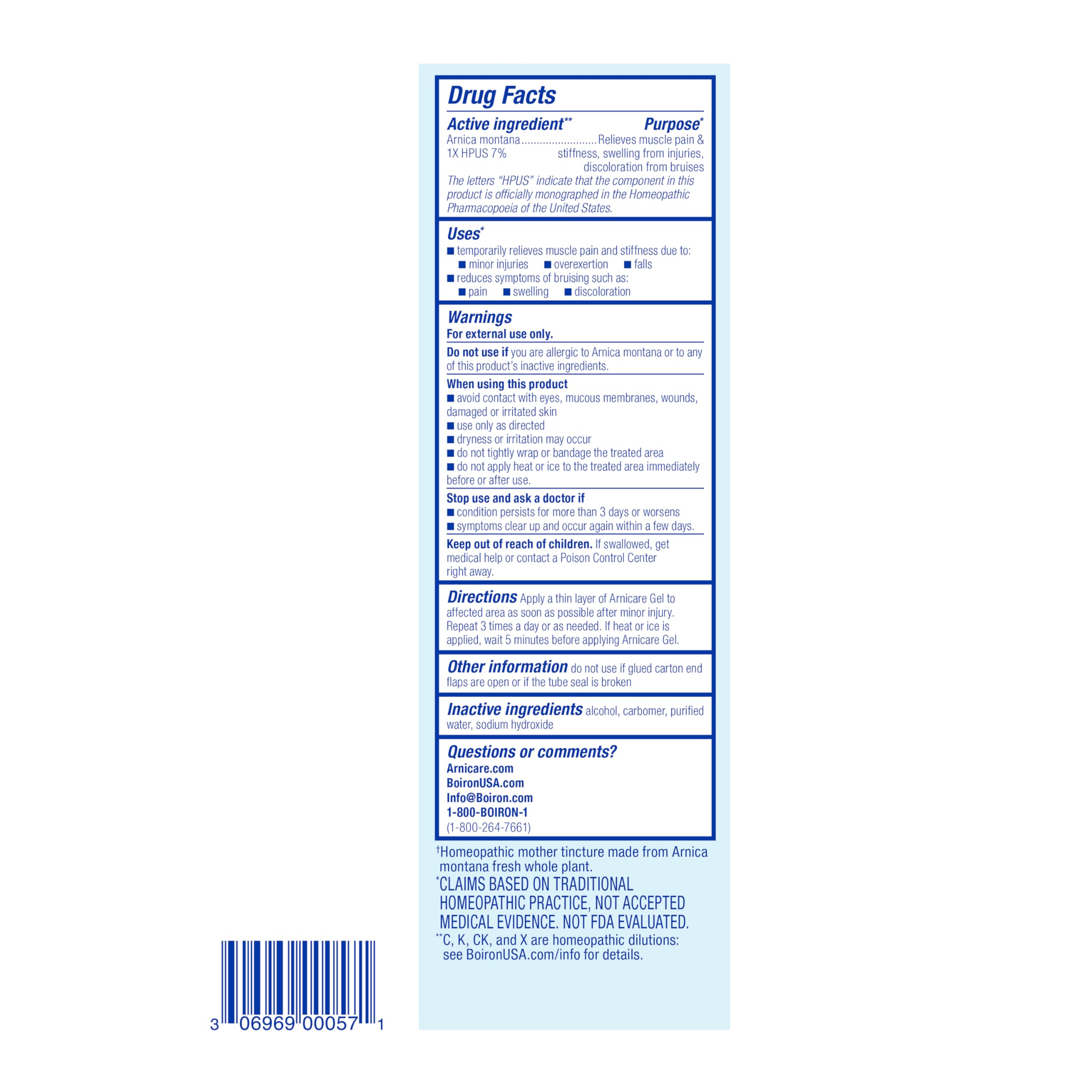 Boiron Arnicare Gel Natural Soothing Relief for Joint Pain, Muscle Pain, Inflammation, Soreness, and Bruises - Non-greasy and Fragrance-Free - 4.2 oz