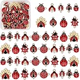 COGCHARGER 45Pcs Ladybug Connectors Charms Lady Beetle Links Pendant Ladybird Rhinestone Charms for Jewelry Bracelets Necklace Earrings Making DIY Craft Supplies