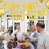 onehous Gold Glitter 60th Birthday Banner for Men Women Party Decor 8 ft view 7