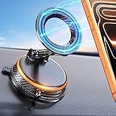 Upgraded Magnetic Phone Holder for Car, Strongest Suction Phone Mount 360°Adjustable & Foldable Car Phone Holder for Magsafe Vacuum Magnetic Car Phone Holders for Your Car for iPhone & Android Phones