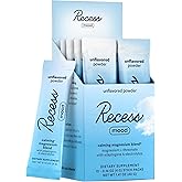 Recess Mood Powder, Magnesium L-Threonate Blend with Passion Flower, L-Theanine, Electrolytes, Magnesium Calm Support Powder Supplement - Unflavored-Pack of 10
