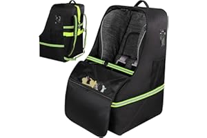 Looxii Car Seat Bags for Air Travel, Padded Car Seat Travel Bag for Airplane with Luggage Strap, 600D Oxford Cloths Carseat Cover for Airplane Travel Fits Car Seats, Infant Carriers and Booster Seats