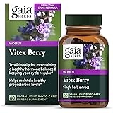 Gaia Herbs Vitex Berry, Chasteberry, Hormone Balance for Women, Vegan Liquid Capsules, 60 Count