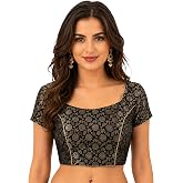 Chandrakala Women's Banarasi Brocade Saree Blouse Wedding &amp; Festive Wear (B106)