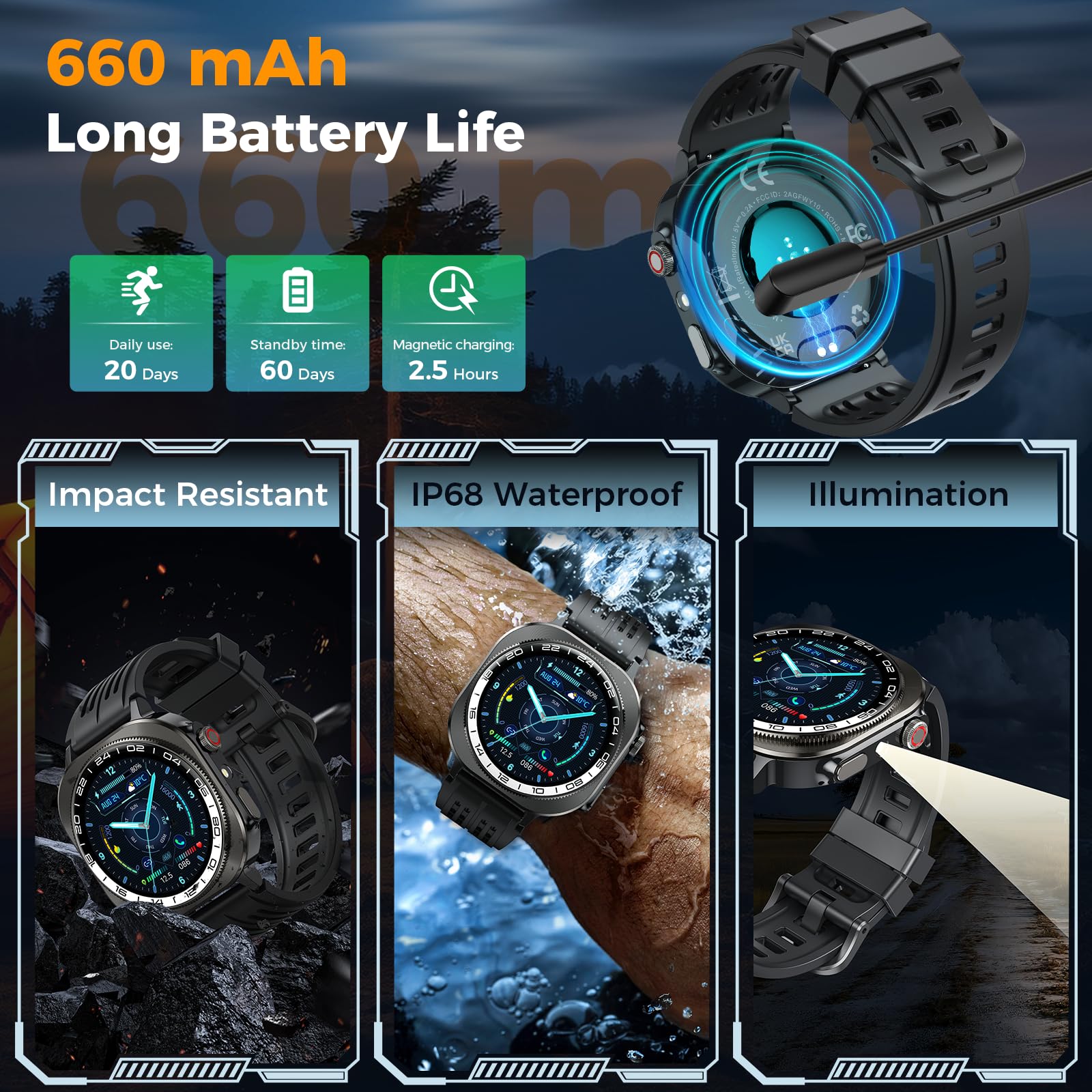 Smart Watch, 2025 AMOLED 3D 1.43