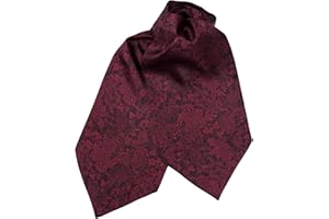 Elizabetta Men's 100% Silk Ascot Ties, Day Cravat Neckties, Handmade in Italy