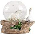 Elanze Designs Pretty Unicorns Fairy Tale Fantasy Horse Figurine Mini 45MM Sturdy Polyresin Princess Daughter Girls Glitter Water Snow Globe Tabletop Decoration