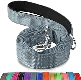 Joytale Padded Handle Dog Lead Double-Sided Reflective Nylon 1.8 m 2 cm Grey