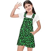 AOBUTE Mardi Gras Denim Overalls for Kids Carnival Fleur De Lis Printed Jumpsuit 5-15 Years