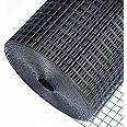 HORCH Black Vinyl Coated Hardware Cloth 1/2 inch 36 x 50 ft 19 Gauge, Wire Mesh Roll, Chicken Wire Mesh, Chicken Wire Fencing, Wire Fencing, Garden Fence, Tree Guard, Mesh & Wire Cloth, Rodent Wire