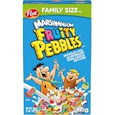 Marshmallow Fruity PEBBLES Breakfast Cereal, Gluten Free, 18 oz Box | Sweetened Puffed Rice With Crunchy Texture And Colorful Pieces, Delivering Bold Flavor In Every Spoonful