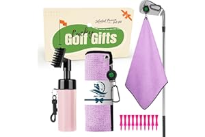 Golf Club Cleaner Brush with Water Bucket and Towel Set, Scrubber Brush Tool with Nylon Durable Groove Cleaner Kit for Men Wo