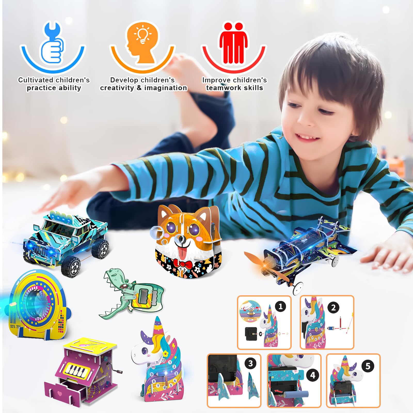 Mua 8 Set STEM Science Building Kits for Kids Ages 6-8, Electronic ...