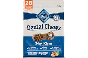 Blue Buffalo Dental Chews Small Natural Dog Treats, Chicken & Spearmint 11.3-oz Bag (28 Count)