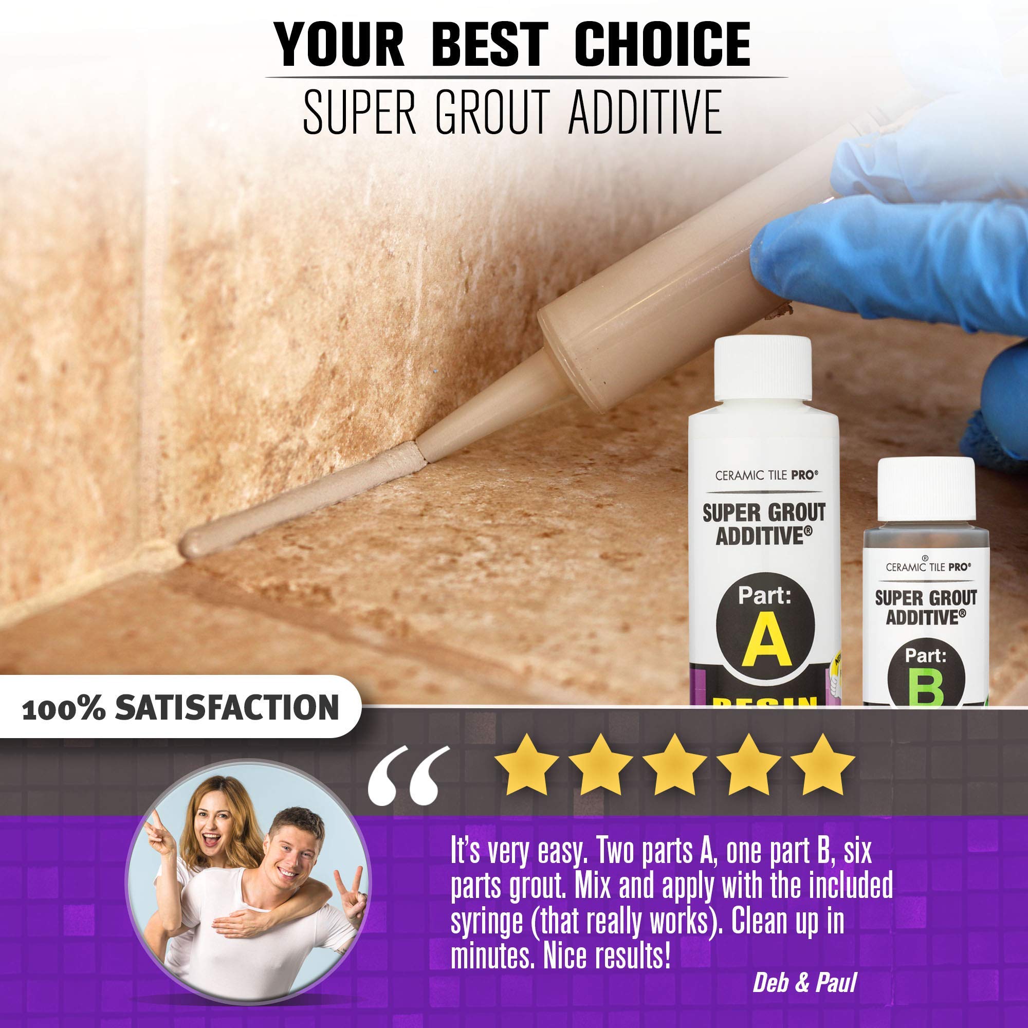 SGA 6 Tile Grout Repair Kit with Waterproof Sealer (Grout