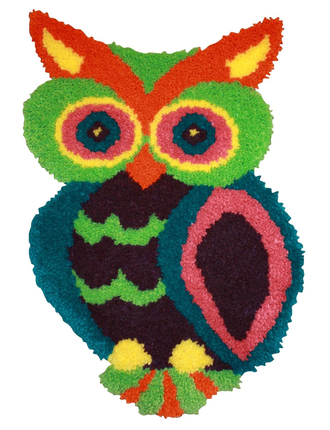 MCG Textiles 37723 Owl Shaped Latch Hook Rug Kit, 18.5 by 27Inch
