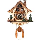 Cuckoopro Handmade Wooden Cuckoo Clock, Quartz Wall Clock, Gift for Family