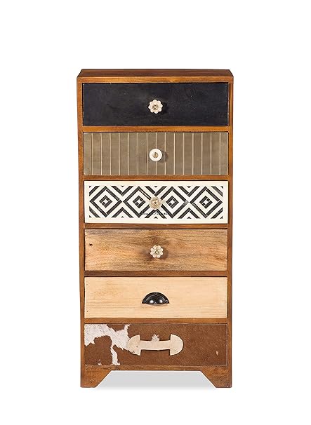 Home Glamour Hgfunk 2680 Chest Of Drawers Brown Amazon In Home