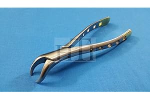 HIGH TECH INSTRUMENTS Gold Handle Premium Grade Lower MOLARS Cow-Horn Beak #23 Dental EXTRACTING Forceps (HTI BRAND)