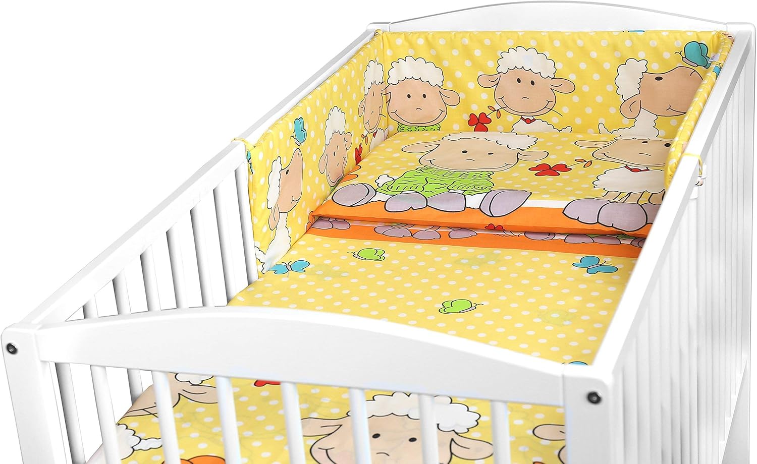 yellow cot bedding