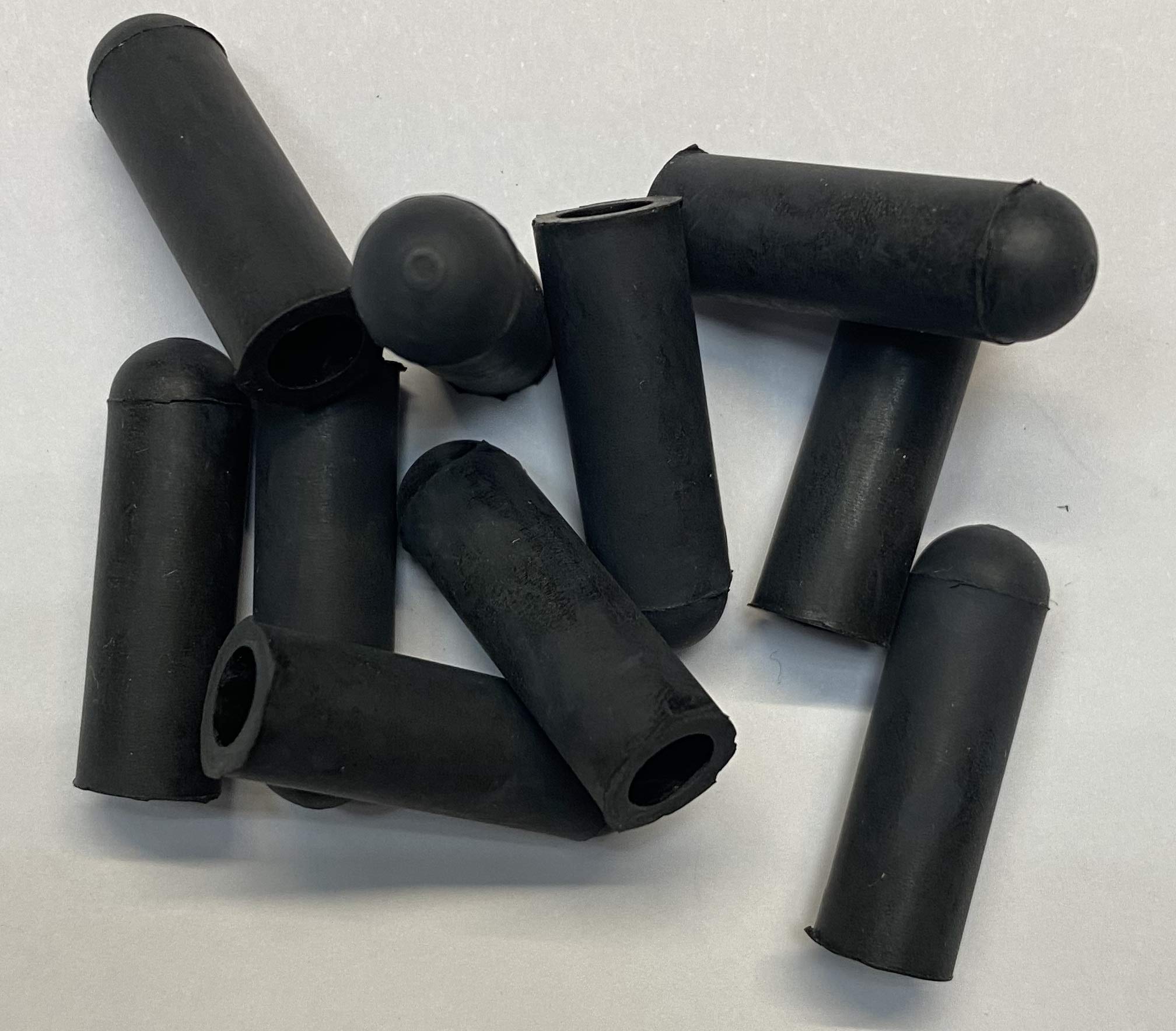 dexierp Protection Force Round Cap for 17/64" 7mm OD X26 mm Length (Pack of 50) Pipe Post Tube End Cover M7 Screw Thread Protectors Elastic Rubber