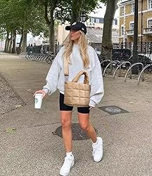 KALIDI Quilted Tote Bag Small Puffer Crossbody Bag