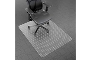 Naturei Office Chair Mat for Carpet - 48" x 36", Desk Floor Mat for Rolling Chairs, Clear Plastic Chair Mat, Easy Glide, Under Desk Carpet Protector for Home and Office Use