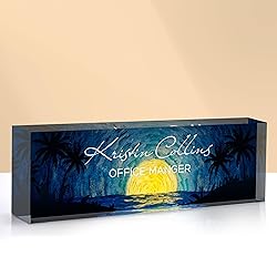 Custom Name Plate for Desk, Acrylic Office Decor