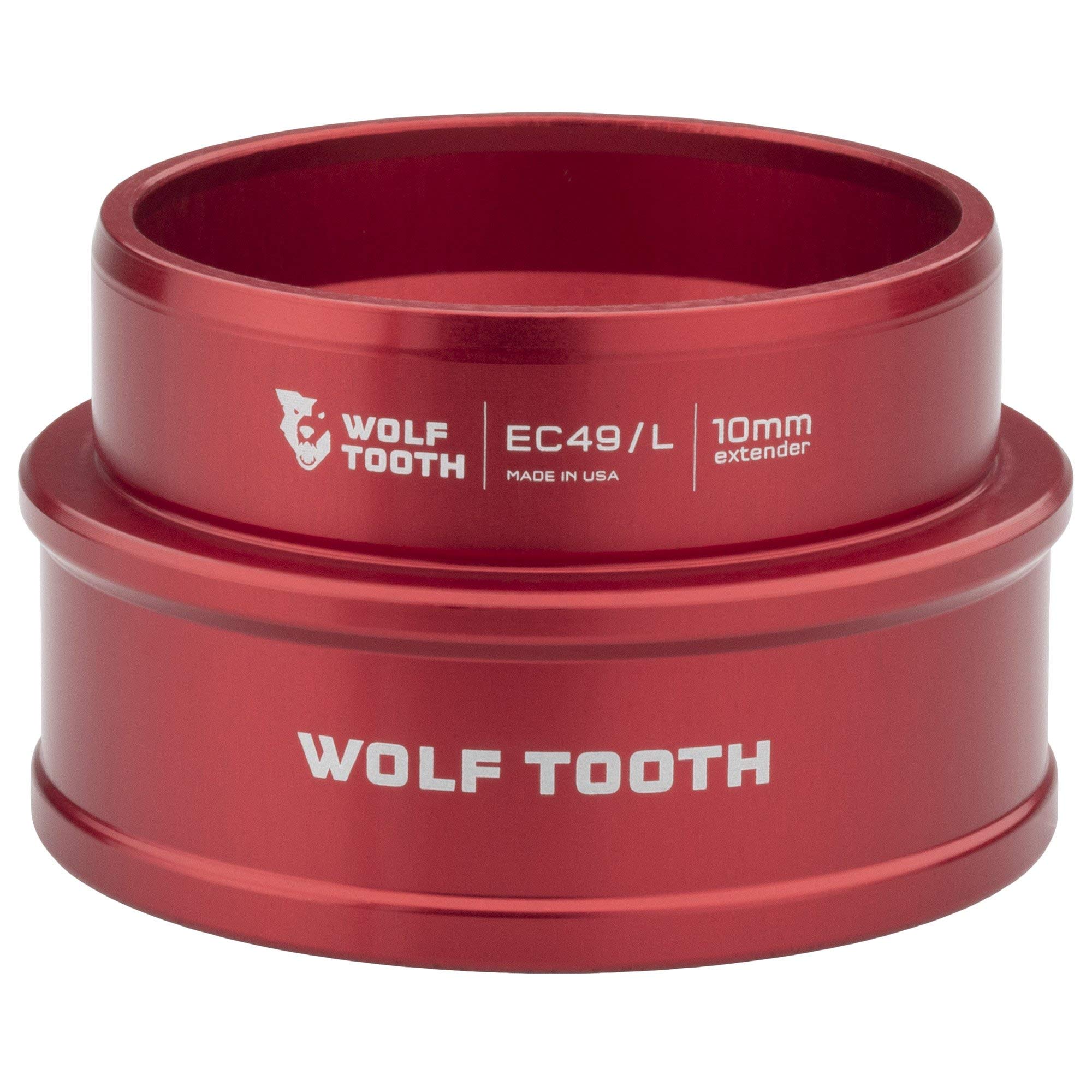Wolf Tooth | EC49/40 Lower Premium headset Blue Extended 10mm | Lightweight Aluminium Headset Stainless Steel Bearings Wide Colour Range
