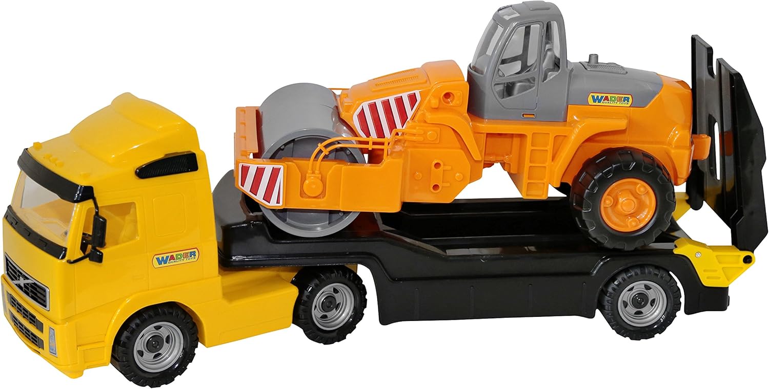 Polesie Polesie36810 Volvo Trailer Truck Plus Road Roller, Multicolor