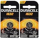 2 Pcs Duracell CR1632 1632 Car Remote Batteries