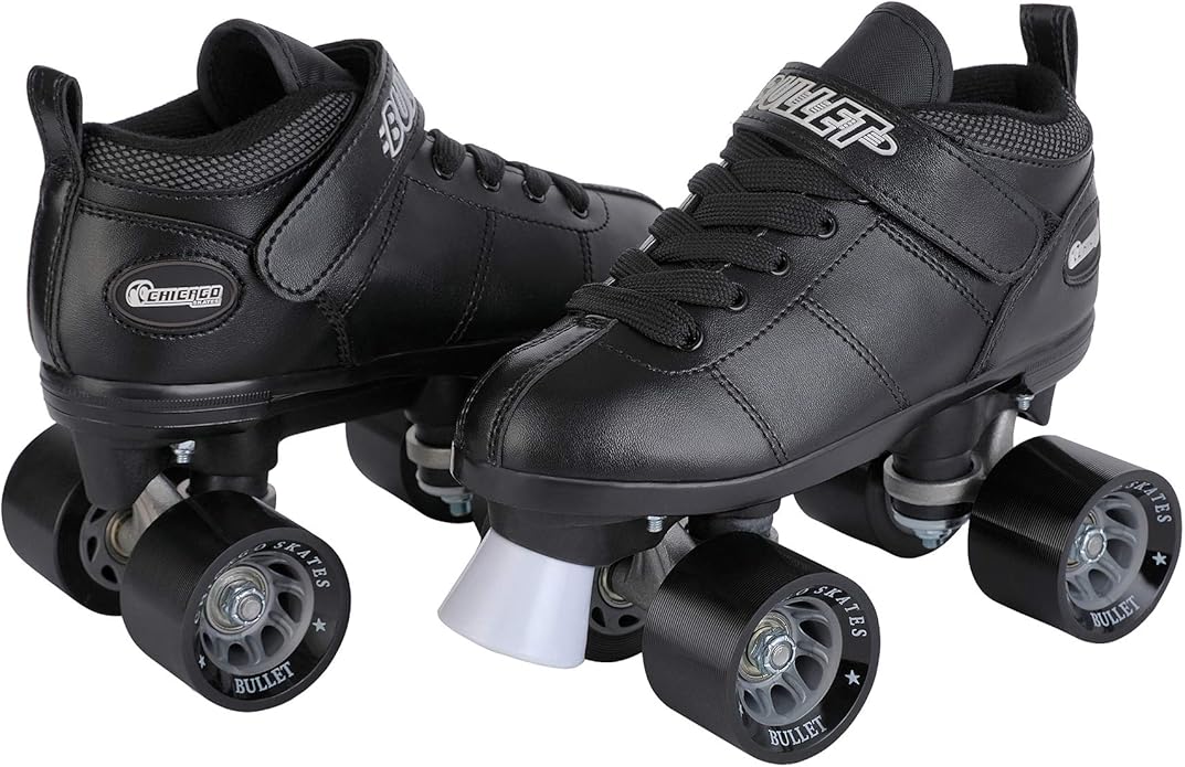 Chicago Skates Unisex's Bullet Speed Skate, Black, Men's 9, Women's 10.