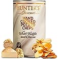 Hunter's Gourmet Crisps | Made with 100% Sunflower Oil | No Artificial Colors | Preservative-Free | White Truffle & Cheese | Backpack Friendly | Gourmet Cheese Snacks | Halal | Pack of 1 | 150g