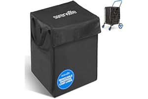 SereneLife Shopping Cart Liner– Waterproof & Tear-Resistant Trolley Bag– Durable Fits Standard Foldable Shopping Carts – Remo