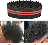 LJHOME 4pcs Hair Sponge Brush Afro Coils Wave Twist Dreadlocks Double Side view 5