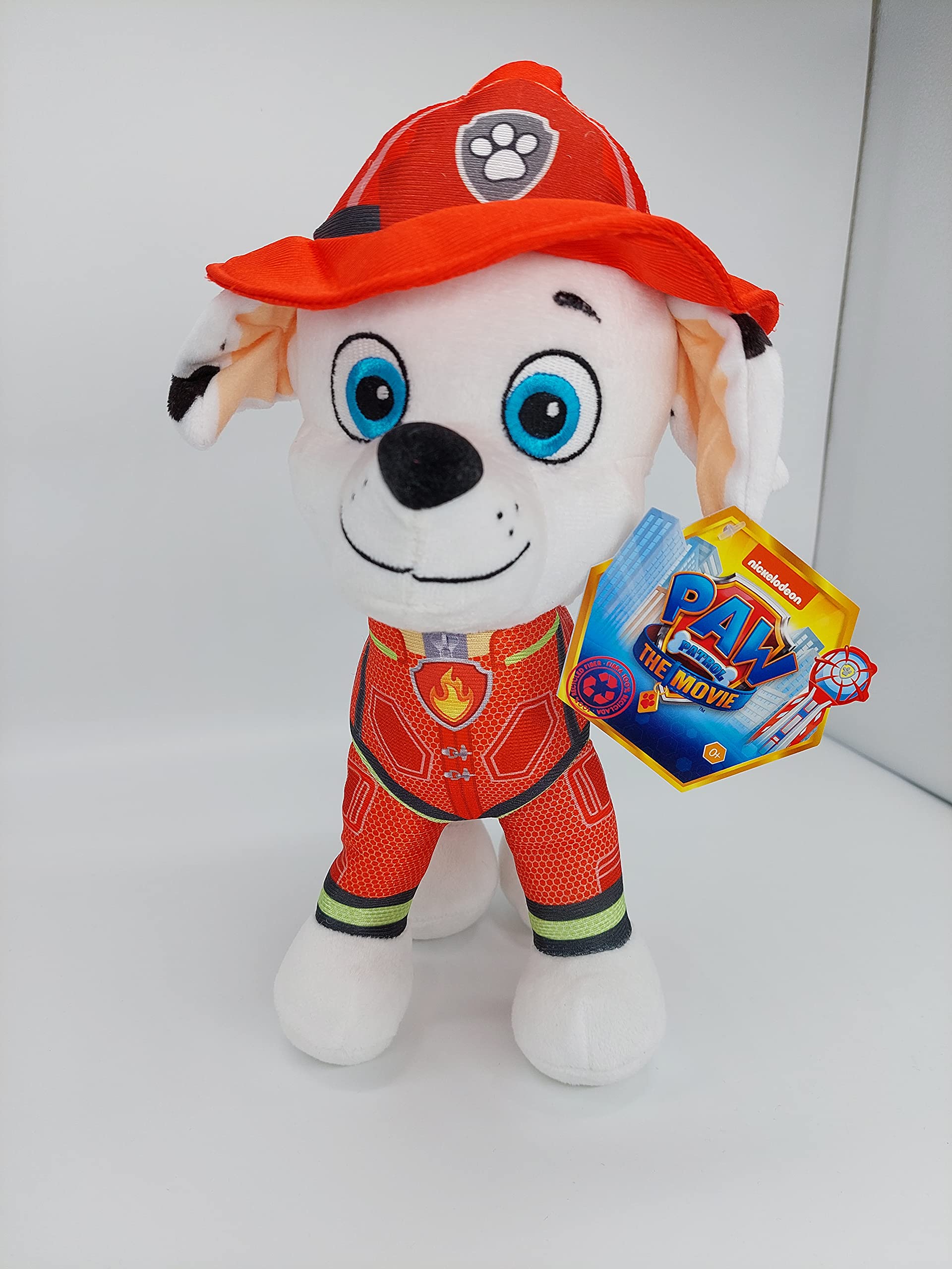 Play by Play Paw Patrol The Movie Various Designs, Plush Figures 27 cm Chase, Marshall, Liberty, Skye, Rubble, Rocky, Zuma, Original Licensed Product for Children - Movie 2021 (Marshall)