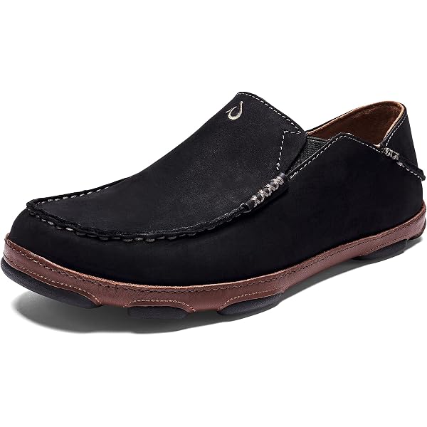 OluKai Moloa Slip On Leather Loafers Shoes Mens 10 Black Comfort Casual Logo 71W741Lj9OL._AC_UY900_.jpg main image 3