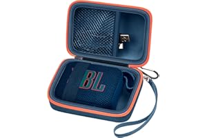 ALKOO Carrying Case Compatible with JBL Go 4 - Portable Bluetooth Speaker Box Pro Sound, Also for Go 3/Go3 Eco/Go2 Waterproof Mini Wireless Speakers - Case Only (Blue)