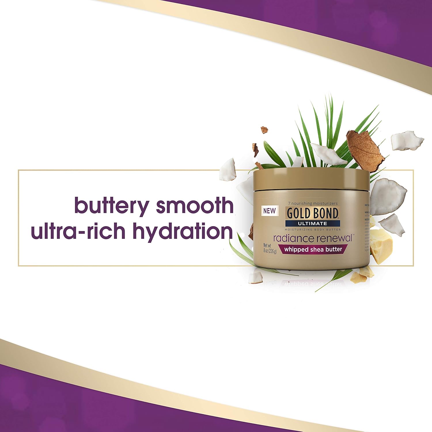 Gold Bond Radiance Renewal Cream, Whipped Butter, 8 Ounce: Health & Personal Care