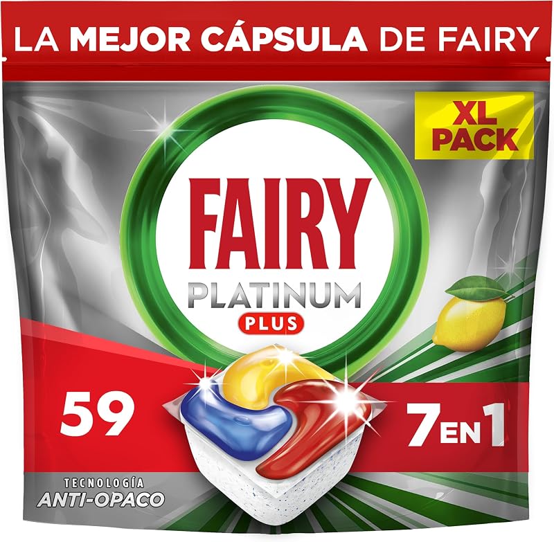 Platinum Plus Cápsulas Lavavajillas Para Máquina Limón, 59 Cápsulas