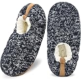 DICUIRD Mens Slipper Socks With Non Skid Bottoms, Warm Slipper Socks With Grippers For Men, Fuzzy House Knit Slippers